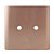 PLACA FURO DUPLO COM SUPORTE 4X4 - DICOMPEL NOVARA OURO ROSE - Imagem 1