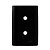 PLACA FURO DUPLO  4X2 -  NOVARA PRETO BRILHANTE - Imagem 1