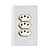 CJ TOMADA TRIPLA 10A COM SUPORTE 4X2 -  NOVARA BRANCO GOLD - Imagem 1