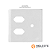 PLACA P/ 2 TOMADAS + FURO 4X4 - NOVARA BRANCO - Imagem 1
