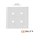 PLACA P/ 4 FUROS COM SUPORTE 4X4 - NOVARA BRANCO - Imagem 1