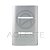 PLACA P/ 2 INTERRUPTORES HORIZONTAIS COM SUPORTE 4X2 - DICOM - Imagem 1