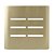 PLACA P/ 6 INTERRUPTORES COM SUPORTE 4X4 - NOVARA DOURADO - Imagem 1