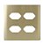 PLACA P/ 4 TOMADAS HORIZONTAL COM SUPORTE 4X4 - NOVARA DOURADO - Imagem 1