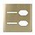 PLACA P/ 2 INTERRUPTORES + TOMADA C/ SUPORTE 4X4 - NOVARA DOURADO - Imagem 1