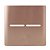PLACA P/ 2 INTERRUPTORES HORIZONTAL C/ SUPORTE 4X4 - NOVARA OURO ROSE - Imagem 1