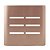 PLACA P/ 6 INTERRUPTORES COM SUPORTE 4X4 - NOVARA OURO ROSE - Imagem 1