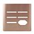 PLACA P/ 5 INTERRUPTORES +  TOMADA COM SUPORTE 4X4 - NOVARA OURO ROSE - Imagem 1