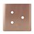PLACA P/ 3 FUROS COM SUPORTE  4X4 - NOVARA OURO ROSE - Imagem 1