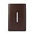 PLACA P/ 1 INTERRUPTOR VERTICAL COM SUPORTE 4X2 - NOVARA MARROM FOSCO - Imagem 1