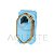 MODULO RJ11 ( TELEFONE ) - DICOMPEL NOVARA AZUL CELESTE GOLD - Imagem 1