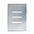 PLACA P/ 3 INTERRUPTORES HORIZONTAL C/ SUPORTE 4X2 -NOVARA GLASS ESPELHADA - Imagem 1