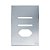 PLACA P/ 2 INTERRUPTORES + TOMADA COM SUPORTE 4X2 - NOVARA GLASS ESPELHADA - Imagem 1
