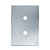 PLACA COM 2 FUROS COM SUPORTE 4X2 - NOVARA GLASS ESPELHADA - Imagem 1