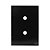 PLACA COM 2 FUROS COM SUPORTE 4X2 - GLASS PRETO BRILHANTE - Imagem 1