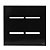 PLACA P/ 4 INTERRUPTORES  C/ SUPORTE 4X4 - NOVARA GLASS PRETO BRILHANTE - Imagem 1