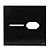 PLACA P/ 1 INTERRUPTOR + TOMADA C/ SUPORTE 4X4 - NOVARA GLASS PRETO BRILHANTE - Imagem 1