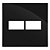 PLACA P/ 2 MODULOS  COM SUPORTE 4X4 - RECTA BLACK GLOSS - Imagem 1