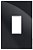 PLACA P/ 1 MOD. VERTICAL COM SUPORTE 4X2 - RECTA BLACK GLOSS - Imagem 1