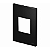 PLACA P/2 MODULOS JUNTOS COM SUPORTE 4X2- RECTA BLACK SATIN FOSCO - Imagem 1