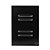 CJ INTERRUPTOR QUADRUPLO SIMPLES (ESPECIAL) 4X2 - NOVARA GLASS PRETO BRILHANTE CROMADO - Imagem 1