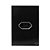 CJ TOMADA 10A HORIZONTAL 4X2- NOVARA  GLASS PRETO BRILHANTE CROMADO - Imagem 1