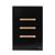 CJ INTERRUPTOR TRIPLO ( 2 SIMPLES + 1 PARALELO) 4X2 - NOVARA GLASS PRETO BRILHANTE GOLD - Imagem 1