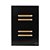 CJ  INTERRUPTOR QUADRUPLO 2 PARALELO + 2 SIMPLES (ESPECIAL) 4X2 - NOVARA GLASS PRETO BRILHANTE GOLD - Imagem 1