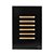 CJ INTERRUPTOR SEXTUPLO 3 PARALELOS +3 SIMPLES (ESPECIAL) 4X2 - NOVARA GLASS PRETO BRILHANTE GOLD - Imagem 1