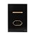 CJ INTERRUPTOR PARALELO + TOMADA 10A 4X2 - NOVARA GLASS PRETO BRILHANTE GOLD - Imagem 1