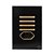 CJ INTERRUPTOR QUADRUPLO PARALELO + TOMADA 10A (ESPECIAL) 4X2 - NOVARA GLASS PRETO BRILHANTE GOLD - Imagem 1