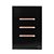CJ INTERRUPTOR TRIPLO PARALELO 4X2 - NOVARA GLASS PRETO BRILHANTE OURO ROSE - Imagem 1