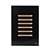 CJ INTERRUPTOR SEXTUPLO 3PARALELO + 3 SIMPLES (ESPECIAL) 4X2 - NOVARA GLASS PRETO BRILHANTE OURO ROSE - Imagem 1
