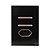 CJ INTERRUPTOR DUPLO PARALELO + TOMADA 10A 4X2 - NOVARA GLASS PRETO BRILHANTE OURO ROSE - Imagem 1