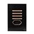 CJ INTERRUPTOR QUADRUPLO PARALELO + TOMADA 10A (ESPECIAL) 4X2 -  NOVARA GLASS PRETO BRILHANTE OURO ROSE - Imagem 1