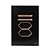 CJ INTERRUPTOR DUPLO SIMPLES + TOMADA DUPLA 10A 4X2 - NOVARA GLASS PRETO BRILHANTE OURO ROSE - Imagem 1