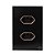 CJ TOMADA DUPLA 20A COM SUPORTE 4X2 - NOVARA GLASS PRETO BRILHANTE OURO ROSE - Imagem 1