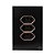 CJ TOMADA TRIPLA 10A 4X2 - NOVARA GLASS PRETO BRILHANTE OURO ROSE - Imagem 1