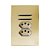 CJ  INTERRUPTOR DUPLO (1 PARALELO + SIMPLES ) + TOMADA DUPLA 10A 4X2 - NOVARA GLASS DOURADO / CROMADO - Imagem 1