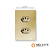 CJ TOMADA DUPLA 20A 4X2 - NOVARA GLASS DOURADO CROMADO - Imagem 1