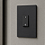 CJ INTERRUPTOR BIPOLAR SIMPLES VERTICAL 4X2 - RECTA BLACK SATIN FOSCO - Imagem 1