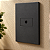 CJ PLACA FURO HORIZONTAL 4X2 - RECTA GRAFITE SATIN FOSCO - Imagem 1