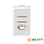 CJ INTERRUPTOR DUPLO SIMPLES + TOMADA 10A 4X2 - NOVARA BRANCO C/ OURO ROSE - Imagem 1