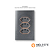 CJ TOMADA TRIPLA 10A C/ SUPORTE 4X2 NOVARA PRETO GRAFITE OURO ROSE - Imagem 1