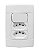 CJ INT. PARA +2 TOM 10A 4X2 - ENERBRAS NEO SOTTILE BRANCO - Imagem 1