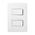 CJ INTERRUPTOR DUPLO SIMPLES 4X2 - PIAL PLUS + BRANCO - Imagem 1