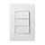 CJ INTERRUPTOR TRIPLO SIMPLES 4X2 - PIAL PLUS + BRANCO - Imagem 1