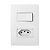 CJ INTERRUPTOR PARALELO + TOMADA 20A 4X2  PIAL PLUS + BRANCO - Imagem 1