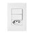 CJ DUPLO SIMPLES + TOMADA 10A 4X2 - PIAL PLUS + BRANCO - Imagem 1