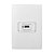 CJ ENTRADA USB 1,5 HORIZONTAL 4X2 - PIAL PLUS + BRANCO - Imagem 1